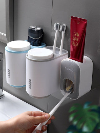 Cushy Crusader Wall Mounted Automatic Toothpaste Holder Bathroom Accessories Set Dispenser