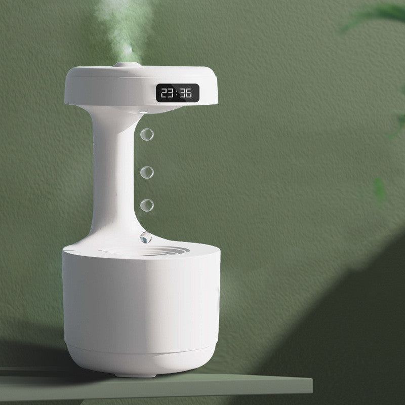 Cushy Crusader Bedroom Anti-Gravity Humidifier With Clock Water