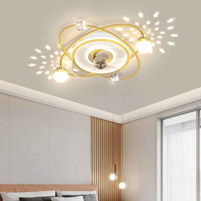 Cushy Crusader Nordic bedroom decor led lights for room Ceiling fan light lamp