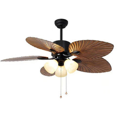 Cushy Crusader Living Room Southeast Asia Frequency Conversion Mute Fan-style Ceiling Lamp