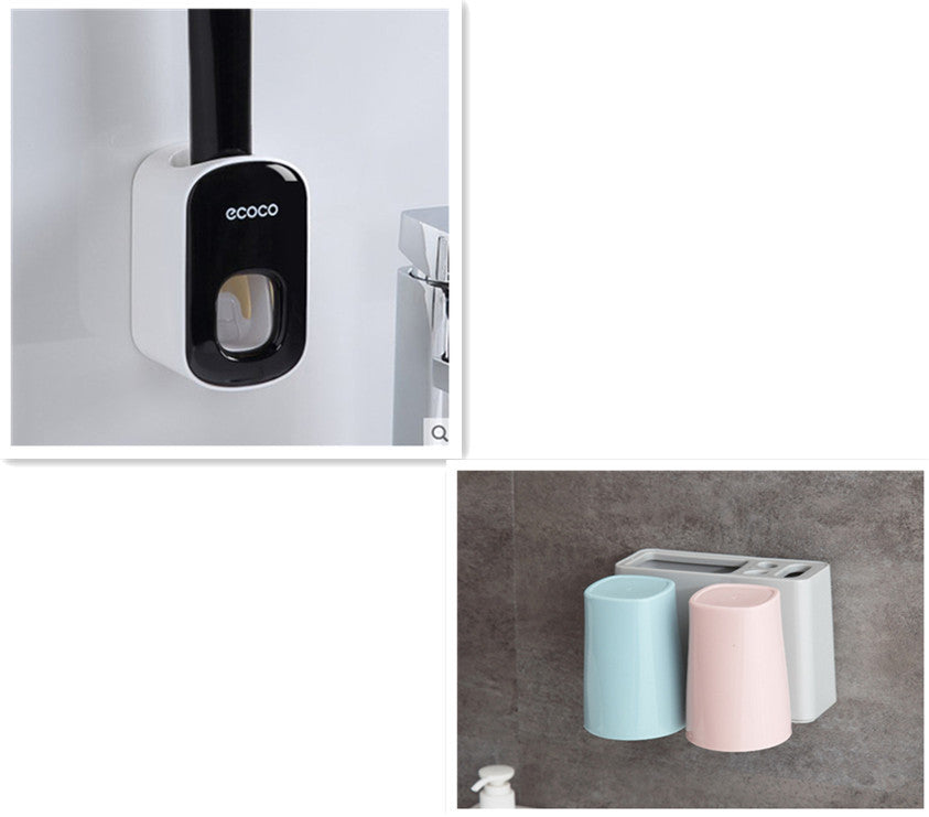 Cushy Crusader Wall Mounted Automatic Toothpaste Holder Bathroom Accessories Set Dispenser