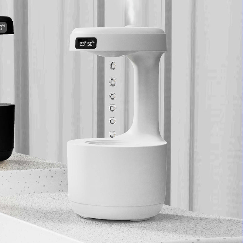 Cushy Crusader Bedroom Anti-Gravity Humidifier With Clock Water