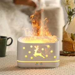 Cushy Crusader Elk Flame Humidifier Diffuser Mute Household Atmosphere Lamp Christmas Home Decorations
