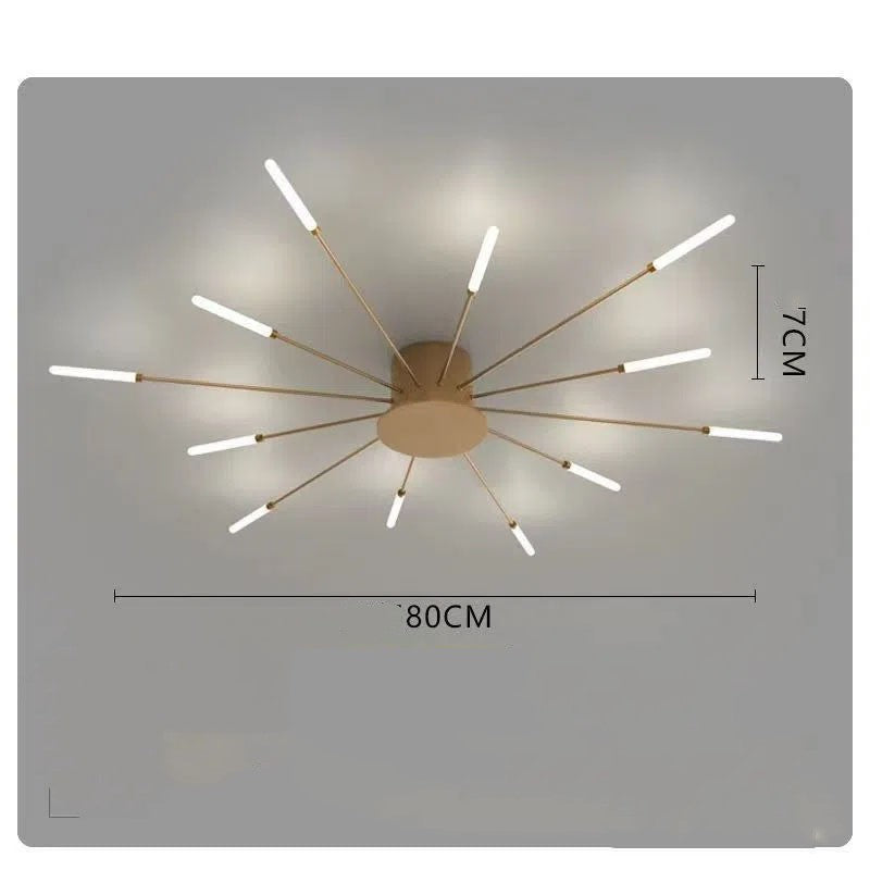 Cushy Crusader Ceiling Room Lights With Special Iron Decoration